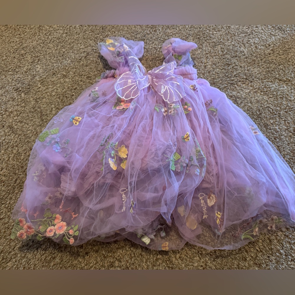 Enchanting Purple Floral Kids Costume